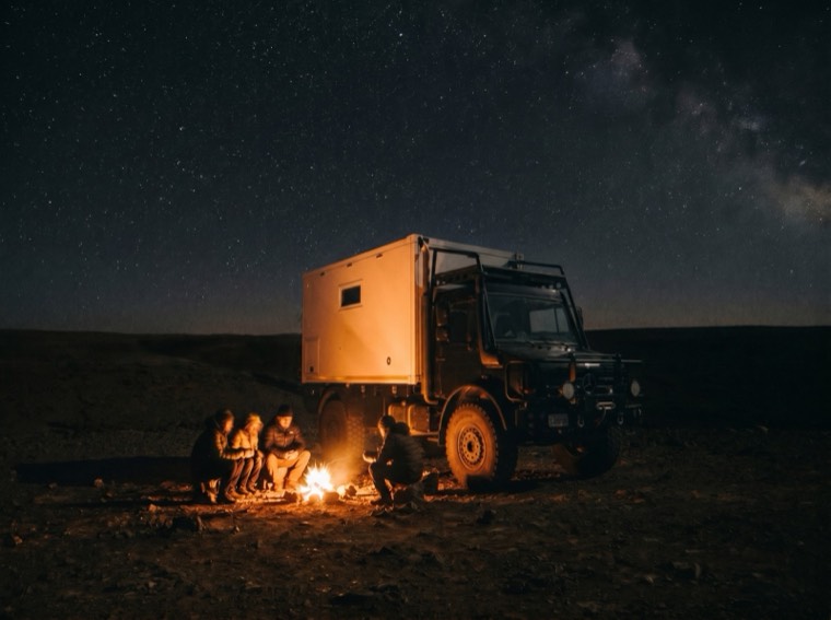 Camp, the fire holds the line