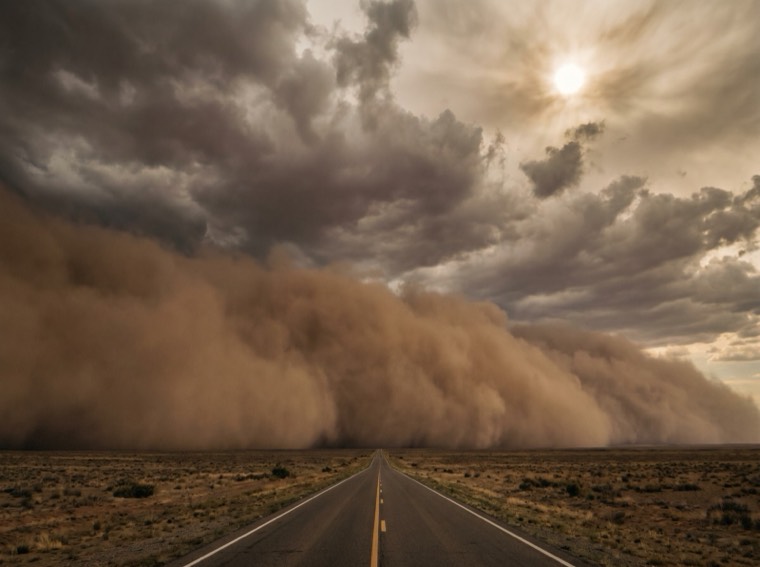 Arizona, the wall of dust